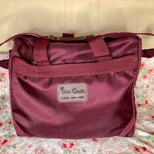 Vintage Pierre Cardin Paris New York Duffle Travel Bag Burgundy